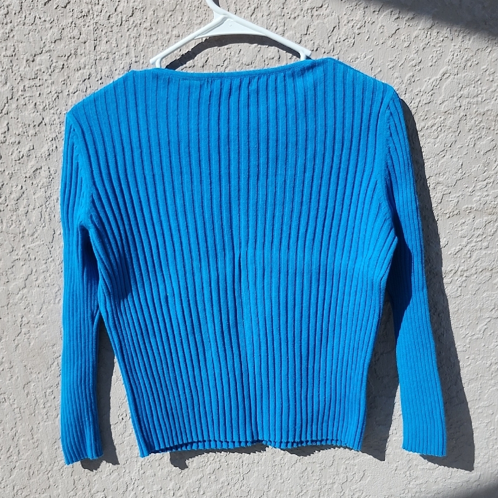 Express Vibrant Blue Knit Top - Picture 2 of 5